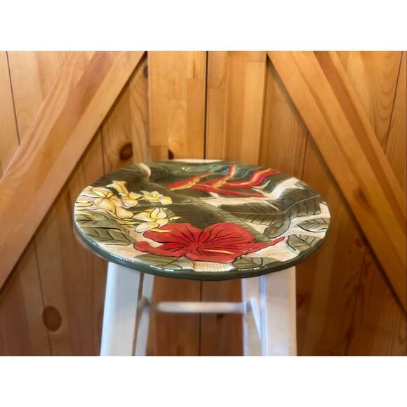 Island Plantations Island Garden Serving Platter hand painted (5595) - Picture 6 of 10